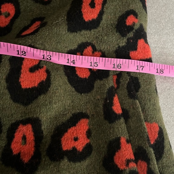 [US6]Dept 19 Leopard Print Wool Blend Coat in Green and Red NWOT - Picture 10 of 13